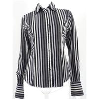tmlewin size 10 grey bold stripe shirt