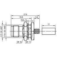 TNC connector Socket, build-in 50 ? Telegärtner J01011A0015 1 pc(s)