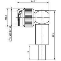 TNC connector Plug, right angle 50 ? Telegärtner J01010A0019 1 pc(s)