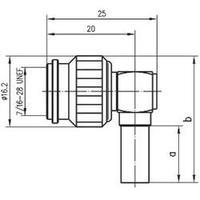 TNC connector Plug, right angle 50 ? Telegärtner J01010A0005 1 pc(s)