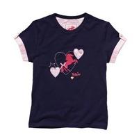 Tottie Girl\'s Sweetpea T-Shirt - Navy, 3-4 Years