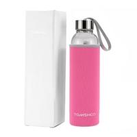 TOMSHOO Outdoor Sport Glass Water Bottle with Tea Filter Infuser Protective Bag Sleeve 550ml Eco-Friendly