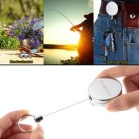 TOMSHOO 63cm Retractable Reel Key Chain Key Ring Belt Clip