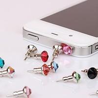 Toophone JOYLAND 3.5mm Tower Crystal Metal BisonFone and Anti-dust Plug for iPhone and Samsung (Random Color)