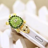 tortoise shaped zircon alloy anti dust pluggreen