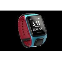 TomTom - Runner 2 Music/Cardio GPS Watch Blue/Red Large