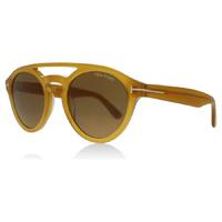 Tom Ford Clint Sunglasses Shiny Amber 41E 50mm