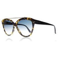 Tom Ford Livia Sunglasses Shiny Havana 56W 58mm