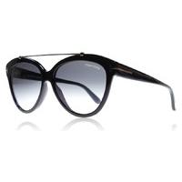 Tom Ford Livia Sunglasses Shiny Black 01B 58mm