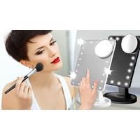 Touch Screen LED Make-Up Mirror - Black or White!