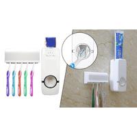 Toothbrush Holder and Toothpaste Dispenser Set