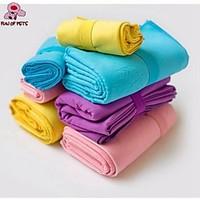 Towel Wipes Pet Grooming Supplies Portable Cosplay Purple Yellow Blue Pink