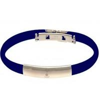Tottenham Hotspur Crest Rubber Band Bracelet - Stainless Steel, N/A