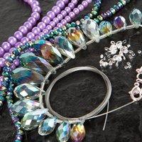 Totally Beads Crystal Drop Necklace Kit with Project Book - Makes 3 366019