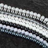 Totally Beads Selection of 8mm Glass Beads - 8 Strings 366020