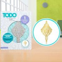 todo letterpress and hot foil plate chandelier bauble 370502