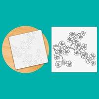 todo cherry blossoms 6x6 embossing folder 330609