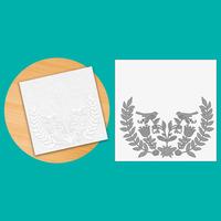 todo folk art laurel 6x6 embossing folder 330610