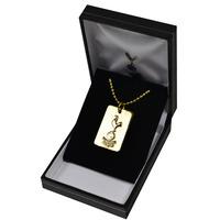 tottenham hotspur fc gold plated dog tag chain