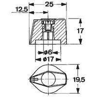 Toggle button + hand Black Mento...
