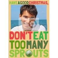 too many sprouts christmas photo card