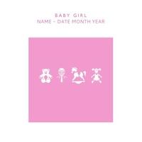 Toys for a New Baby Girl | Personalised New Baby Card
