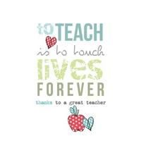 To teach | Thank you card