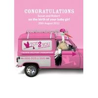 tot 2 you baby girl new baby card