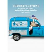 tot 2 you baby boy new baby card
