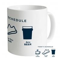 todays running schedule mug