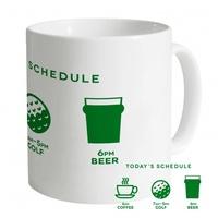 todays golfing schedule mug