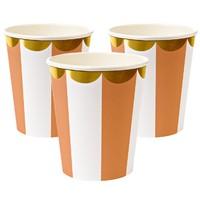 Toot Sweet Peach Swirl Paper Party Cups