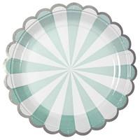 Toot Sweet Mint Swirl Paper Party Plates