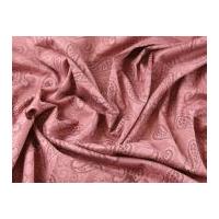 Tonal Paisley Print Cotton Poplin Dress Fabric Dusky Pink