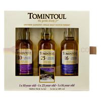 Tomintoul Collection of Whiskies 3x 5cl Miniature Taster Gift Pack