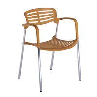 Toledo Stackable Bistro Chair with Chrome Legs