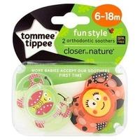 tommee tippee closer to nature soothers fun 6 18m