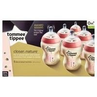 Tommee Tippee Closer to nature Pink Bottles x6