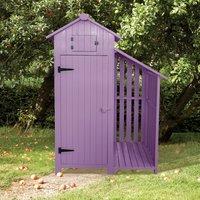 Tool Shed with Log Store Plum