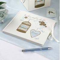 To Have & To Hold Birdcage and Heart Traditional Guest Book