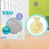 todo letterpress and hot foil plate timeless bauble 370501