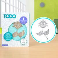 TODO Letterpress and Hot Foil Plate - Henna Flower 383627