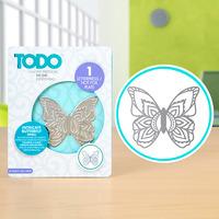 todo letterpress and hot foil plate intricate butterfly small 383629