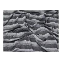 Tonal Stripe Print Stretch Jersey Dress Fabric Grey