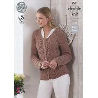 top and cardigan in king cole giza cotton dk 4531