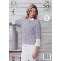Top and Cardigan in King Cole Authentic Chunky (4508)