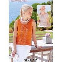 top and vest in sirdar cotton dk 7212