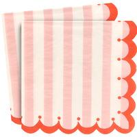 Toot Sweet Pink Stripe Party Napkins
