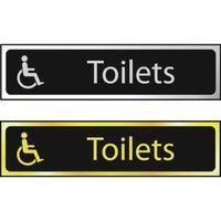 Toilets (Disabled Logo) - Sign POL (200 x 50mm)