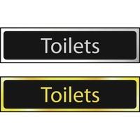 toilets sign pol 200 x 50mm